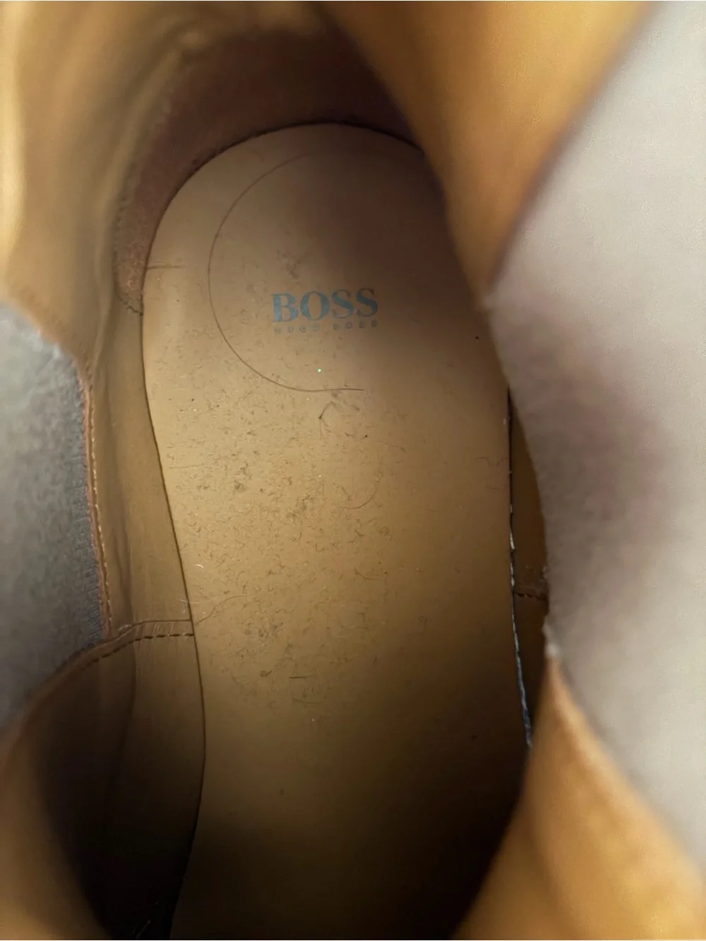 Boss Men's Suede Chelsea Boots in Taupe
